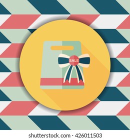 shopping present flat icon with long shadow,eps10