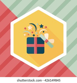 shopping present flat icon with long shadow,eps10