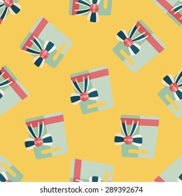shopping present flat icon,eps10 seamless pattern background