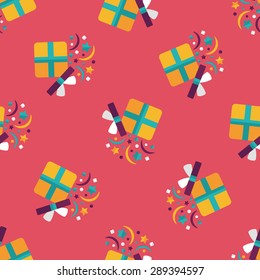 shopping present flat icon,eps10 seamless pattern background