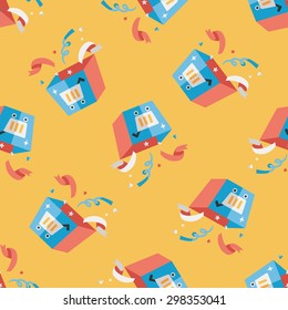 shopping present flat icon,eps10 seamless pattern background