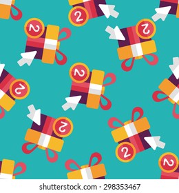 shopping present flat icon,eps10 seamless pattern background