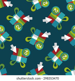 shopping present flat icon,eps10 seamless pattern background