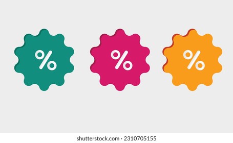 Shopping price tag, percent symbol with discount reminder bell. Online shopping, discount offer, sales, promotion. 3D Web Vector