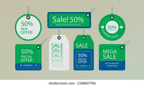 Shopping Price Tag Sale, Mega Sale, Discount