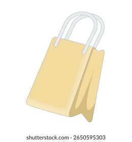 shopping or product promotion concept. floating shopping bag icon isolated on background. Suitable for promotion, shopping, discount or marketing. flat design illustration on background.
