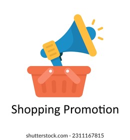 Shopping Promotion Vector  Flat Icon Design illustration. Ecommerce and shopping Symbol on White background EPS 10 File