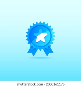 Shopping rating badge icon vector illustration, simple and modern clipart design template