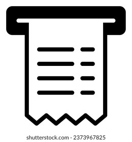 Shopping Receipt Icon for uiux, web, app, infographic, etc