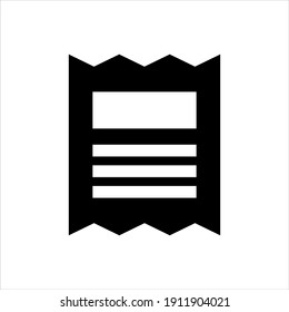 Icono de recepción de compra ilustración gráfica vectorial