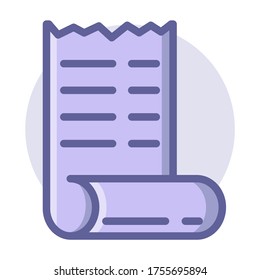 Vector de recepción de compras - icono de color