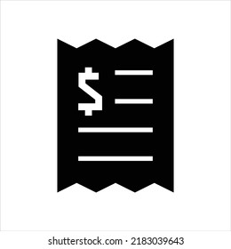 Diseño de símbolo de icono del vector de recepción de compras