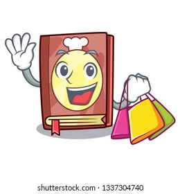 Shopping recipe book isolated in the cartoon