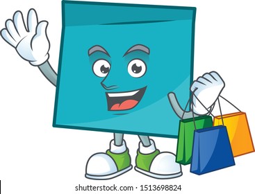 Shopping rectangle sticker paper character for company note