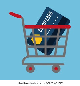 shopping related icons image vector illustration design 