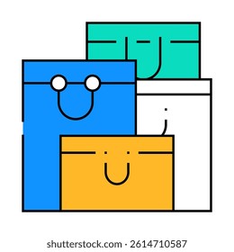 shopping relax therapy line icon vector. shopping relax therapy sign. isolated symbol illustration