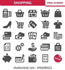 Shopping, Retail, Commerce Icons. Professional, pixel perfect icons, EPS 10 format.