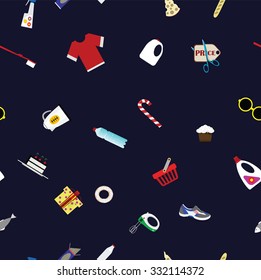 shopping retail concept seamless. Vector eps illustration