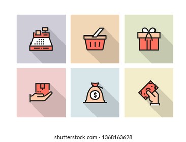 SHOPPING AND RETAIL ICON CONCEPT