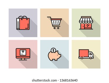 SHOPPING AND RETAIL ICON CONCEPT