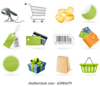 Shopping and retail icons