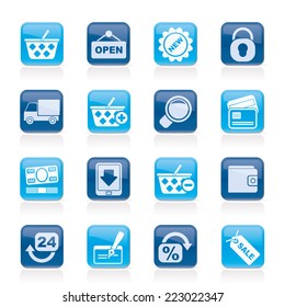 shopping and retail icons - vector icon set