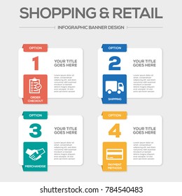Shopping And Retail Infographic Icons