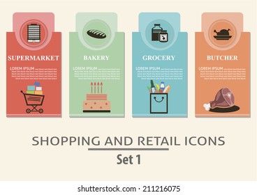 Shopping and retail  labels. Set for you design