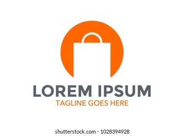 shopping and retail logo. online shop. sale. icon. vector illustration. minimalist