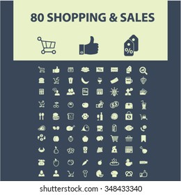 shopping, retail, sales  icons, signs vector concept set for infographics, mobile, website, application