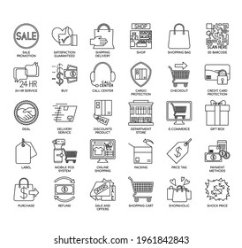 Shopping and Retail , Thin Line and Pixel Perfect Icons