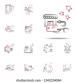 Shopping, return icon. Shopping icons universal set for web and mobile