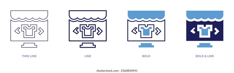 Shopping rewards icon in 4 different styles. Thin Line, Line, Bold, and Bold Line. Duotone style. Editable stroke.