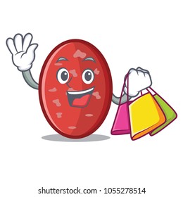 Shopping salami character cartoon style