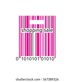 Shopping sale bar code label