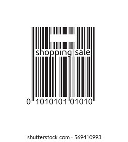 Shopping sale bar code label