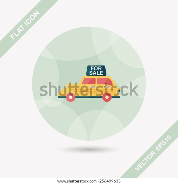 shopping sale\
car flat icon with long\
shadow,eps10