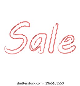 Shopping sale design background. Discount promotion red and white banner sale. Vector abstract icon shopping cart. Business red light poster. Special promotion offer sale tag.