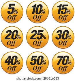 Shopping Sale Discount Badge in Yellow