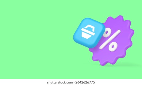 Shopping sale discount Black Friday price off retail special offer copy space banner. Shop store market grocery supermarket cost reduction seasonal clearance commercial advertising