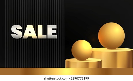 Shopping sale promotional background and banner for luxury products