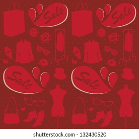 shopping sale retro background