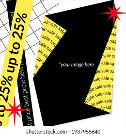 Shopping Sale Template fo social media Post. Vector illustration