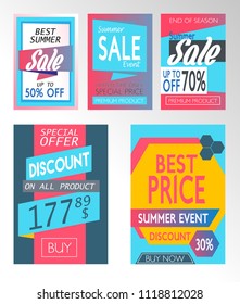 	
Shopping sale vector backgrounds. Retail promotional banners for web newsletter. Special sale and promotion poster, offer and promo illustration. summer theme