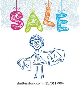 Shopping sale. Vector illustration