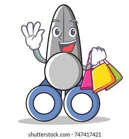 Shopping scissor character cartoon style