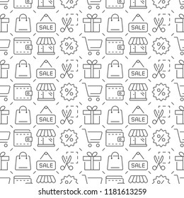 Shopping seamless pattern