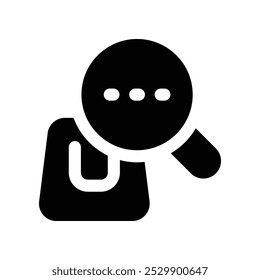 shopping search icon. vector glyph icon for your website, mobile, presentation, and logo design.
