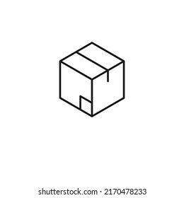 Concepto de compras, ventas y compras. Señales vectoriales de estilo plano. Adecuado para anuncios, sitios web, artículos. Trazo editable. Icono de línea de la casilla de envío o entrega 