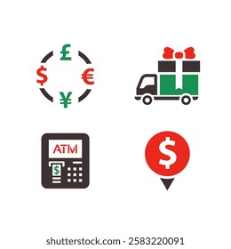 Shopping set icons, vector illustration
